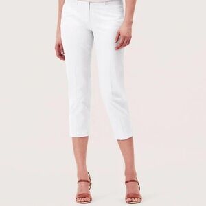 Loft Bright White Marisa Fit Catalina Capris Casual Pants Size 6